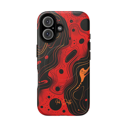 iPhone 16 Matte Phone Case - Magma Flow | MagSafe iPhone Case