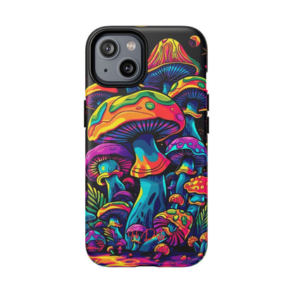 iPhone 14 Matte Phone Case - Psychedelic Fungi | MagSafe iPhone Case