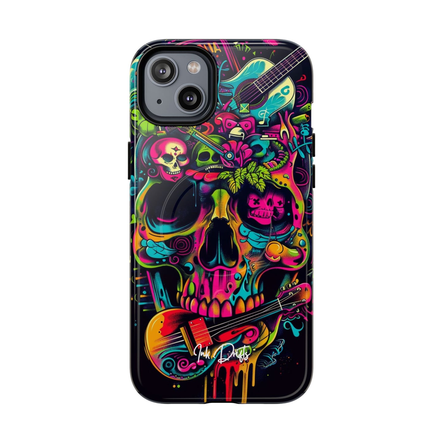 iPhone 14 Plus Glossy Phone Case - Psychedelic Harmony | MagSafe iPhone Case