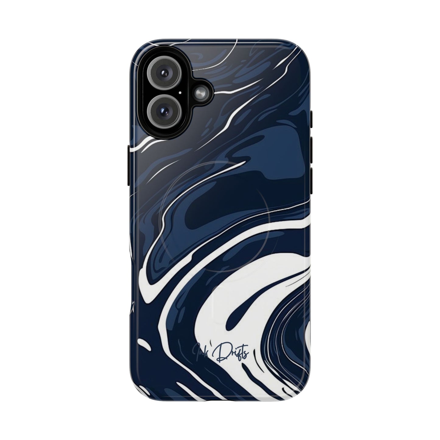 iPhone 16 Plus Glossy Phone Case - Marble Swirl | MagSafe iPhone Case