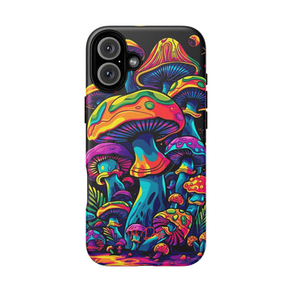 iPhone 16 Plus Matte Phone Case - Psychedelic Fungi | MagSafe iPhone Case