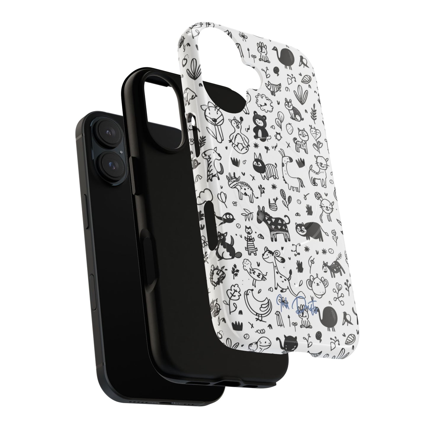 Phone Case - Doodle Zoo | MagSafe iPhone Case