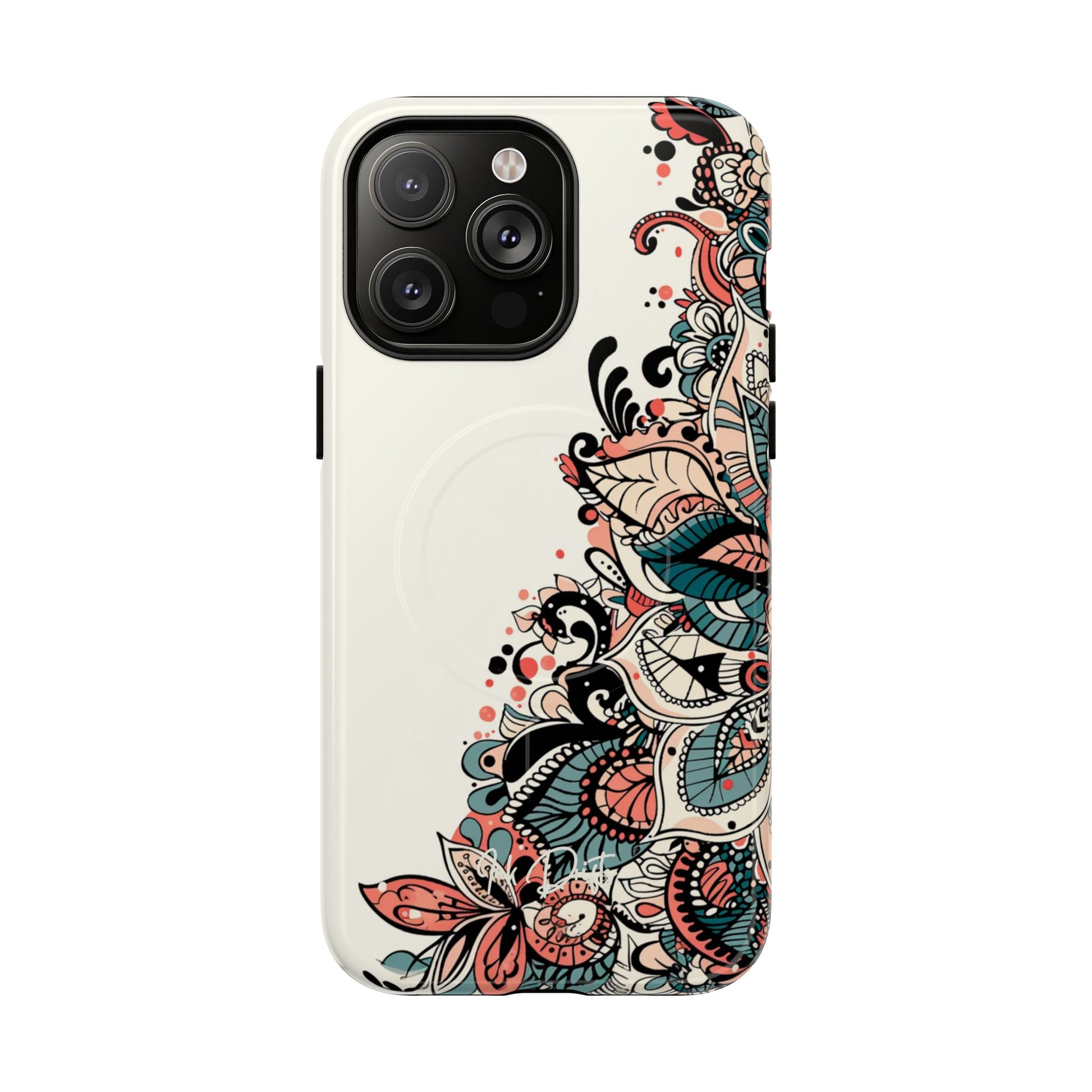 iPhone 14 Pro Max Glossy Phone Case - Floral Cascade | MagSafe iPhone Case