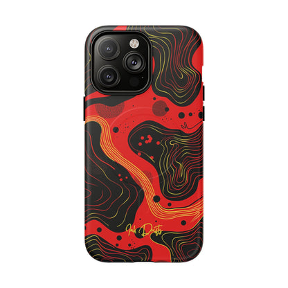 iPhone 14 Pro Max Matte Phone Case - Ember Waves | MagSafe iPhone Case