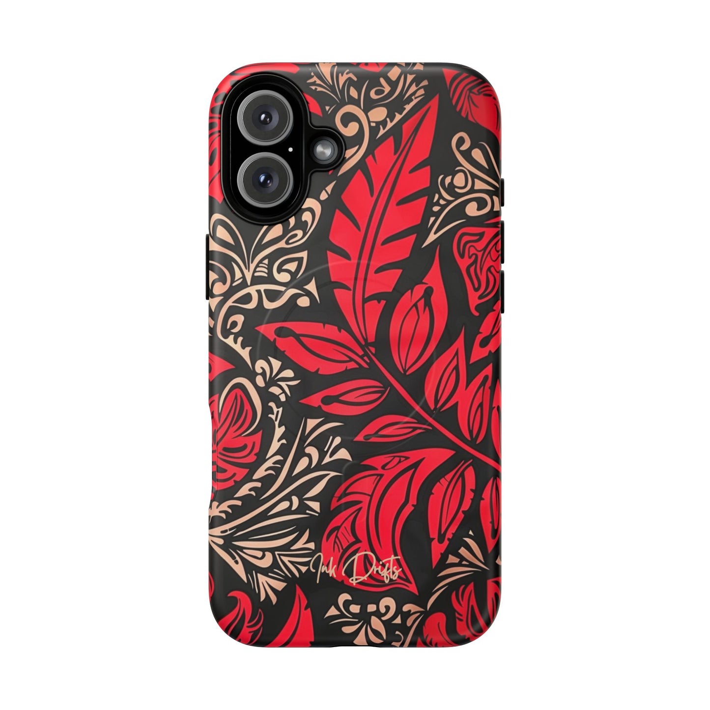 iPhone 16 Plus Matte Phone Case - Crimson Foliage | MagSafe iPhone Case