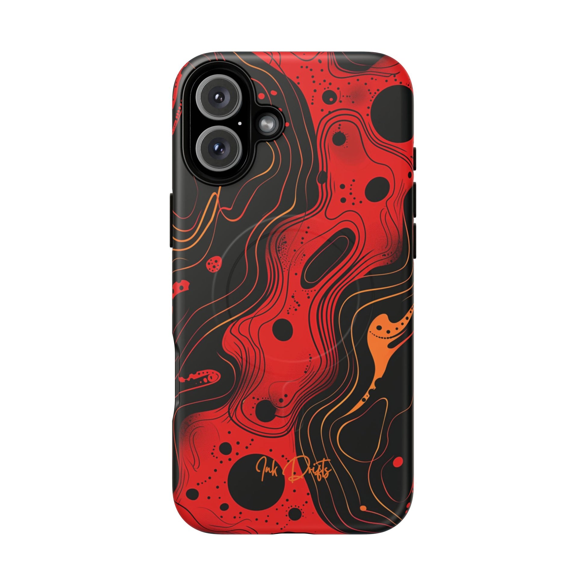 iPhone 16 Plus Matte Phone Case - Magma Flow | MagSafe iPhone Case