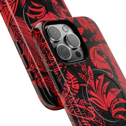 Phone Case - Crimson Jungle | MagSafe iPhone Case