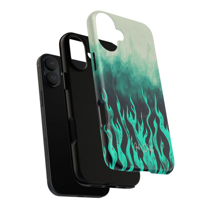 Phone Case - Teal Inferno | MagSafe iPhone Case