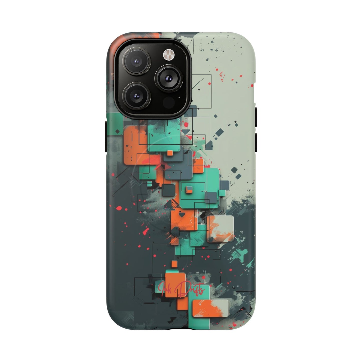 iPhone 14 Pro Max Matte Phone Case - Techno Mosaic | MagSafe iPhone Case