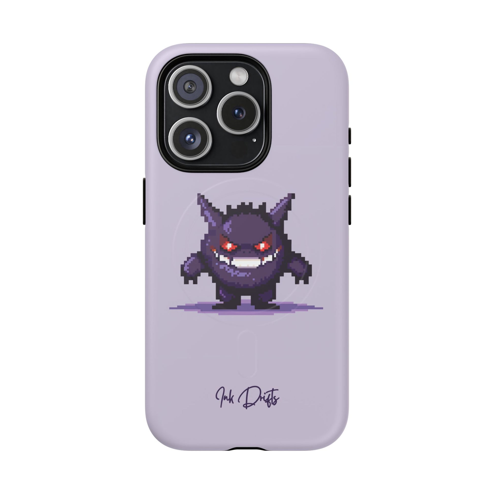 iPhone 15 Pro Matte Phone Case - Pixel Gengar | MagSafe iPhone Case