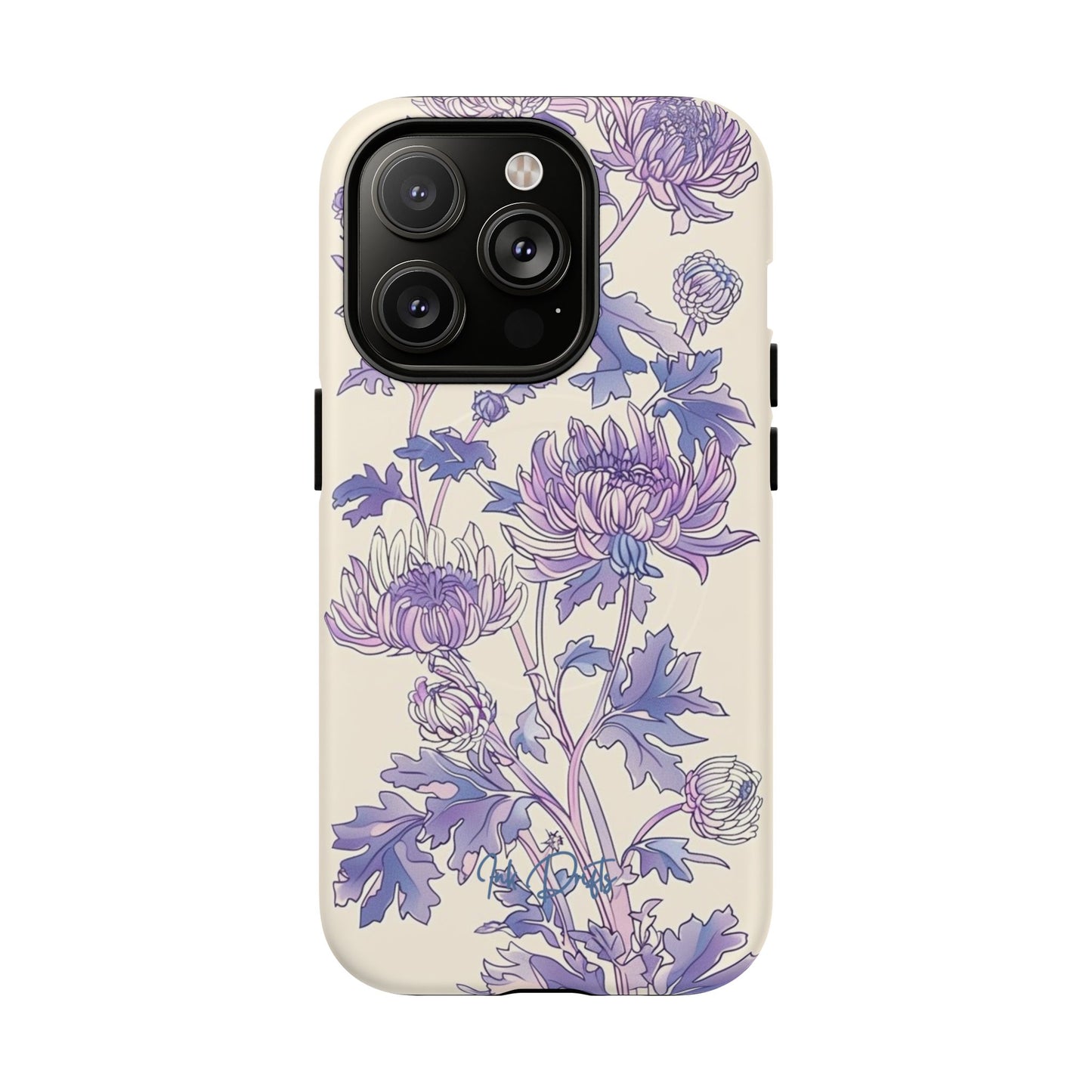 iPhone 14 Pro Matte Phone Case - Lavender Bloom | MagSafe iPhone Case