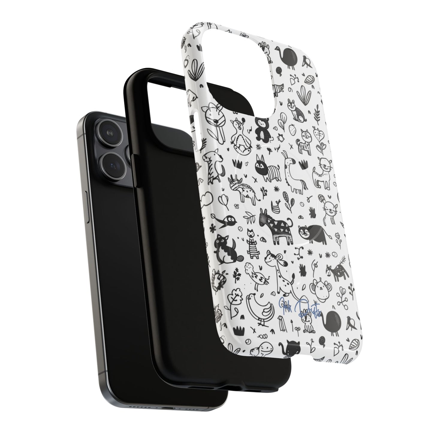 Phone Case - Doodle Zoo | MagSafe iPhone Case