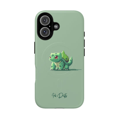 iPhone 16 Matte Phone Case - Pixel Bulbasaur | MagSafe iPhone Case