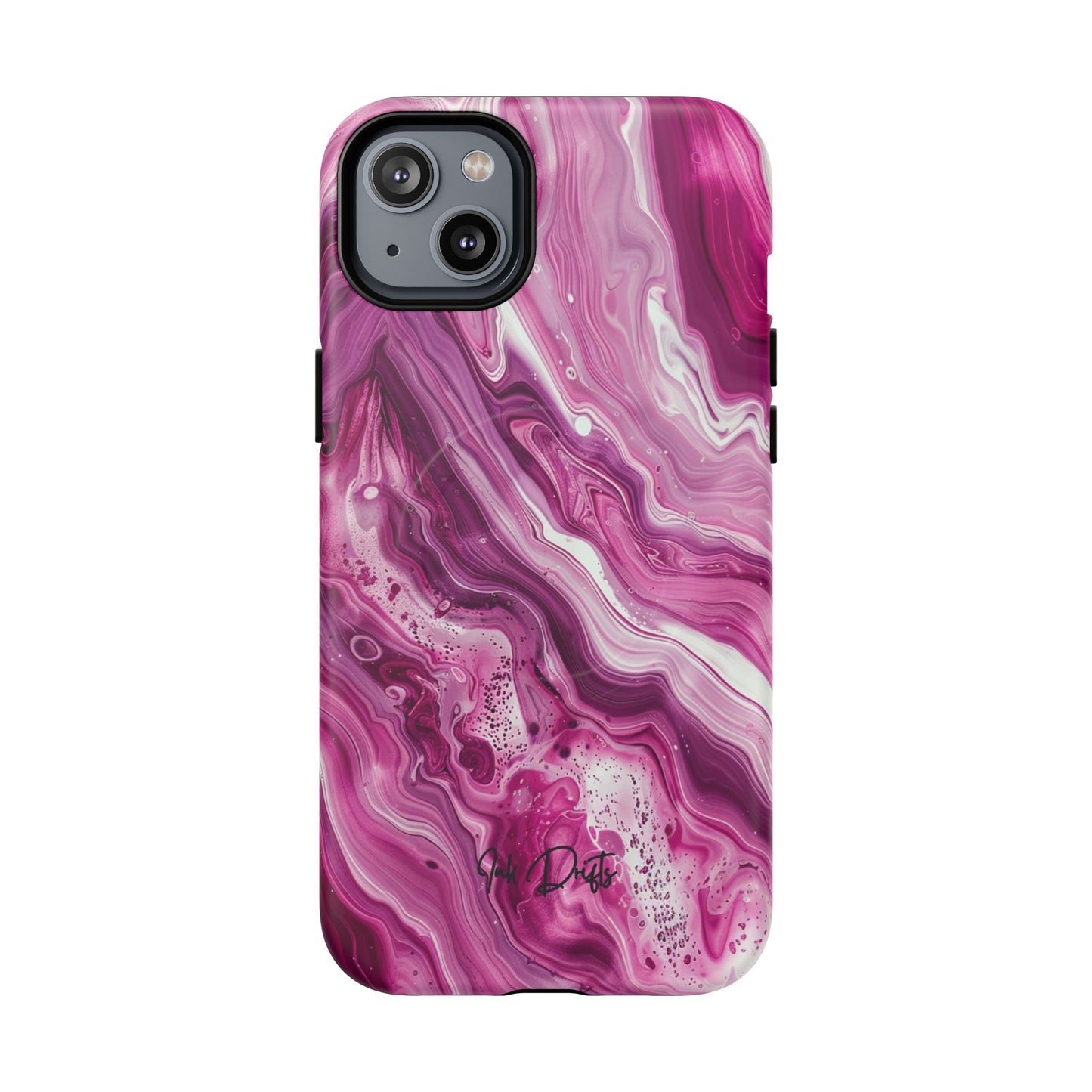 iPhone 14 Plus Matte Phone Case - Pink Marble | MagSafe iPhone Case