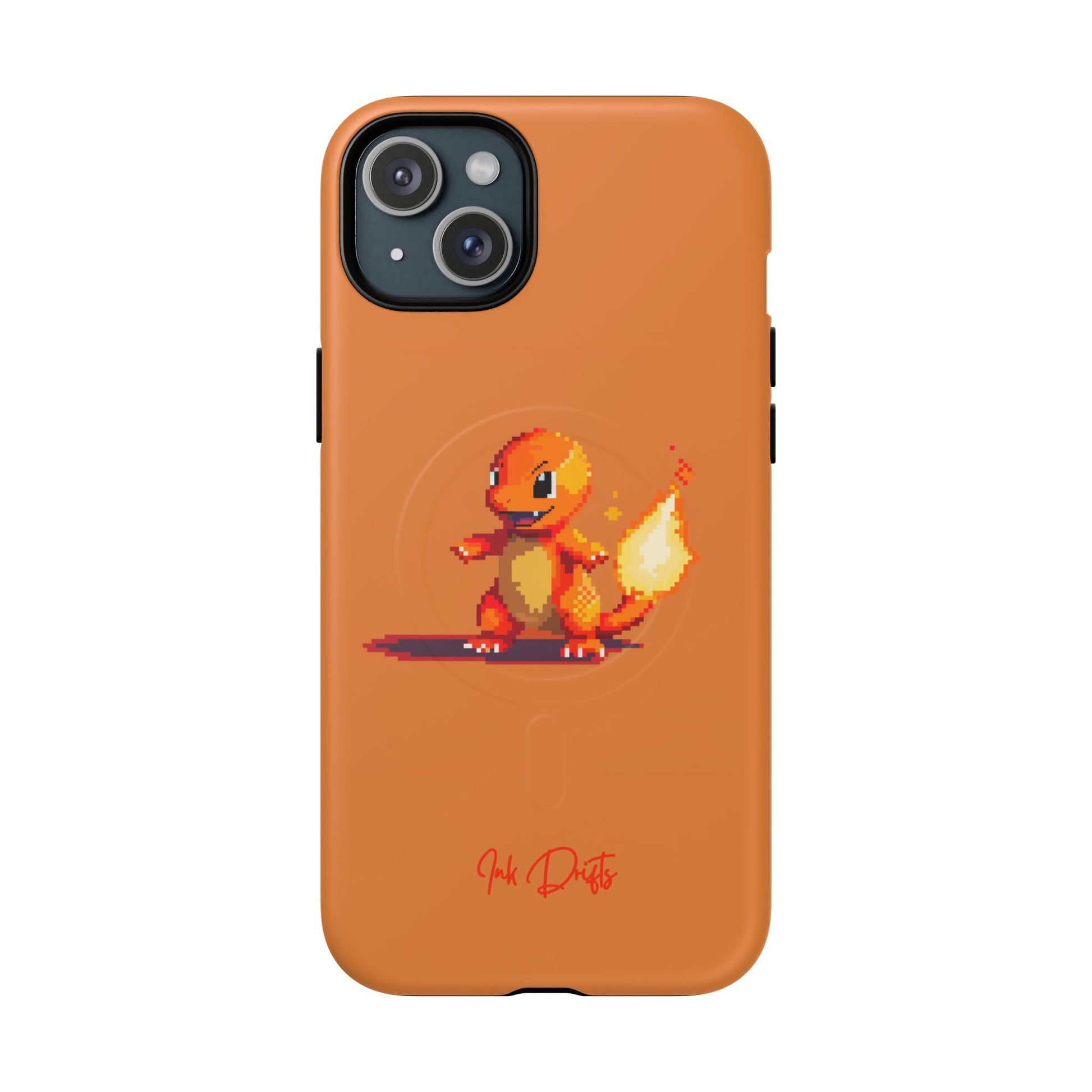 iPhone 15 Plus Matte Phone Case - Pixel Charmander | MagSafe iPhone Case