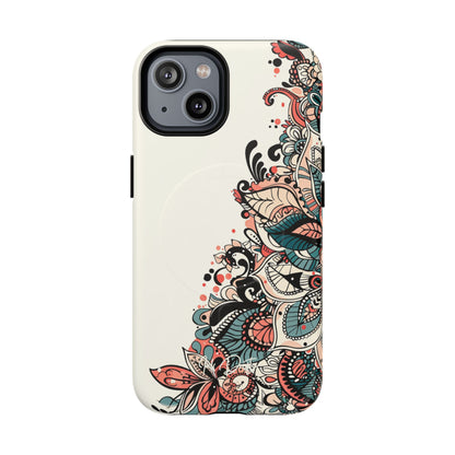 iPhone 14 Matte Phone Case - Floral Cascade | MagSafe iPhone Case