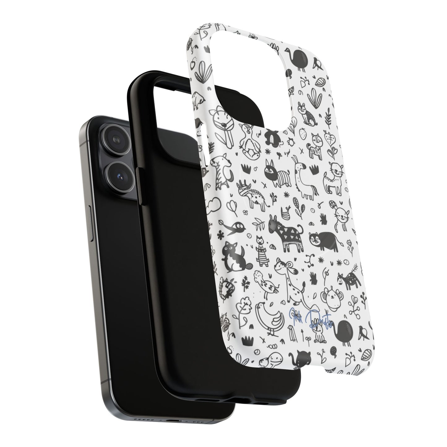 Phone Case - Doodle Zoo | MagSafe iPhone Case