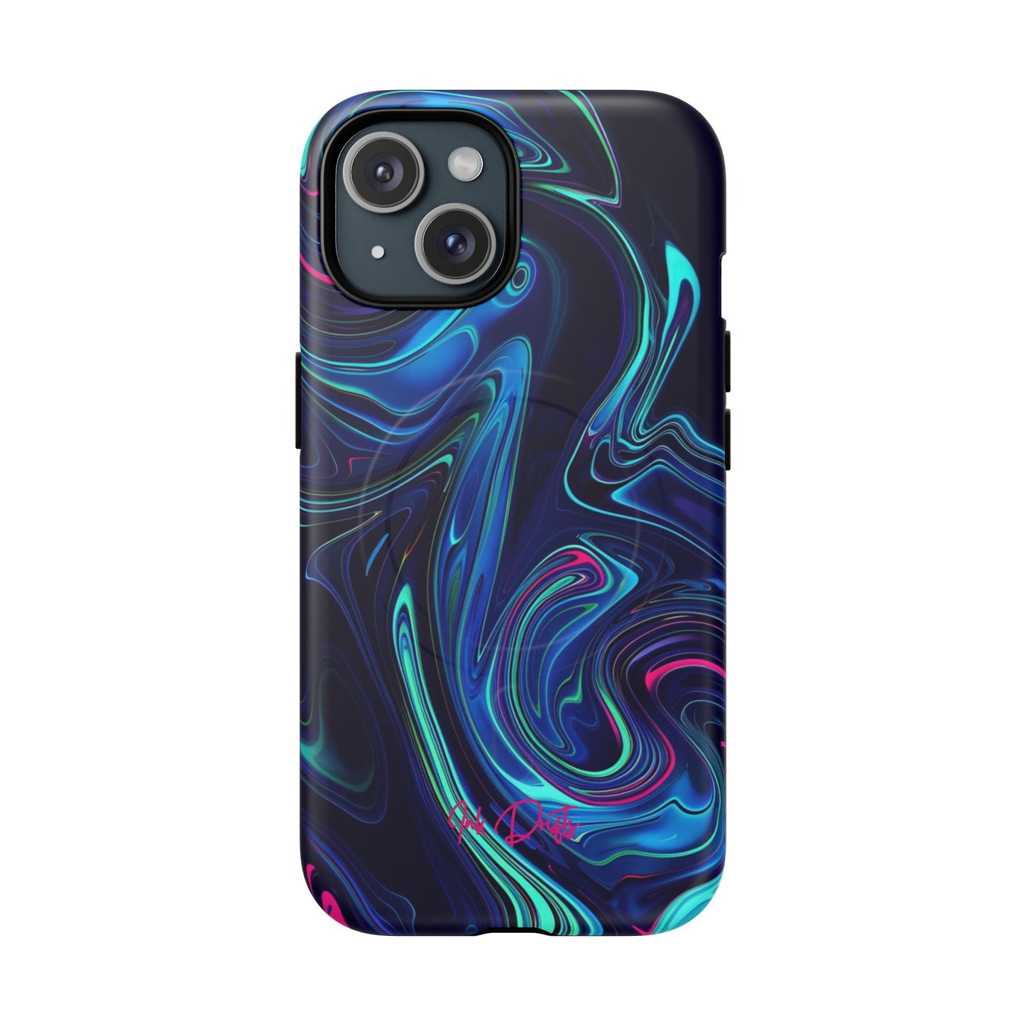 iPhone 15 Matte Phone Case - Neon Abyss | MagSafe iPhone Case