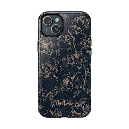 iPhone 15 Plus Glossy Phone Case - Golden Elegance | MagSafe iPhone Case