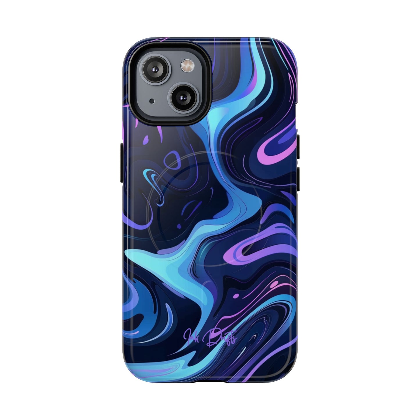 iPhone 14 Glossy Phone Case - Cosmic Flow | MagSafe iPhone Case