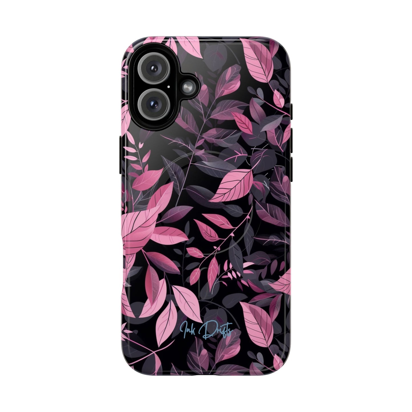 iPhone 16 Plus Glossy Phone Case - Dusky Leaves | MagSafe iPhone Case