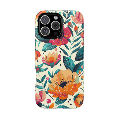 iPhone 16 Pro Max Matte Phone Case - Floral Garden | MagSafe iPhone Case