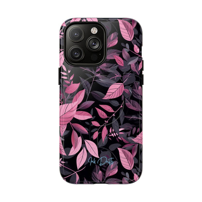 iPhone 14 Pro Max Glossy Phone Case - Dusky Leaves | MagSafe iPhone Case