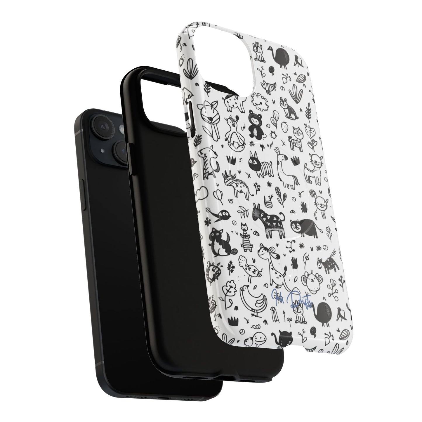 Phone Case - Doodle Zoo | MagSafe iPhone Case