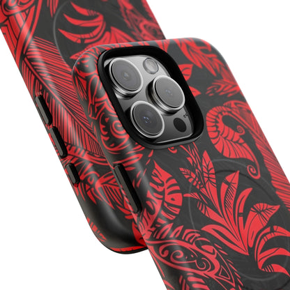 Phone Case - Crimson Jungle | MagSafe iPhone Case