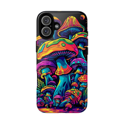 iPhone 16 Plus Glossy Phone Case - Psychedelic Fungi | MagSafe iPhone Case