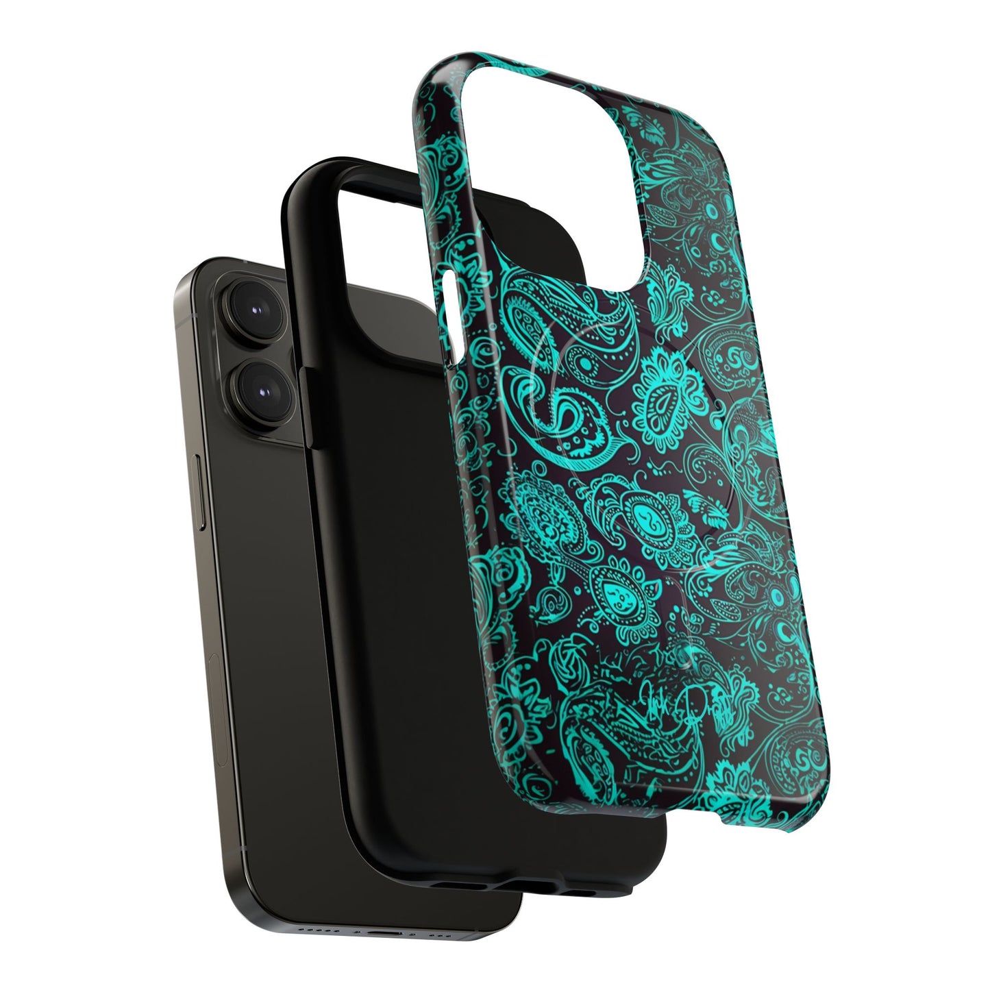 Phone Case - Teal Paisley | MagSafe iPhone Case