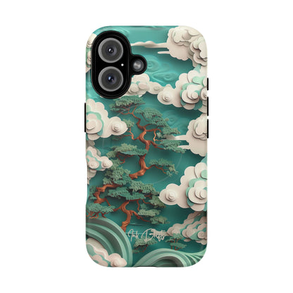 iPhone 16 Matte Phone Case - Celestial Bonsai | MagSafe iPhone Case