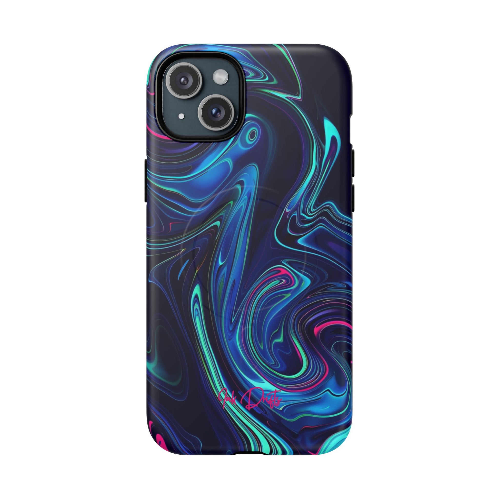 iPhone 15 Plus Matte Phone Case - Neon Abyss | MagSafe iPhone Case