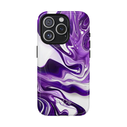 iPhone 15 Pro Glossy Phone Case - Violet Vortex | MagSafe iPhone Case