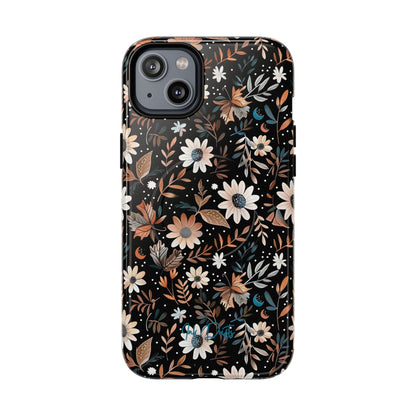 iPhone 14 Plus Glossy Phone Case - Midnight Meadow | MagSafe iPhone Case