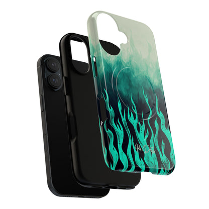 Phone Case - Teal Inferno | MagSafe iPhone Case