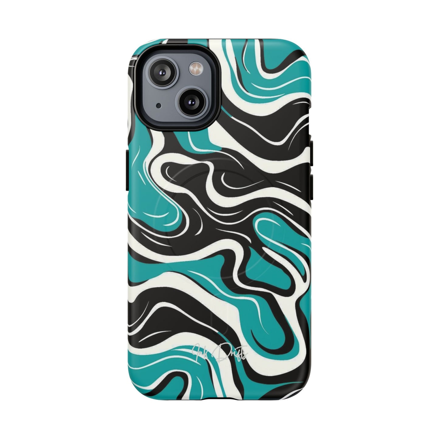 iPhone 14 Matte Phone Case - Teal Tempest | MagSafe iPhone Case