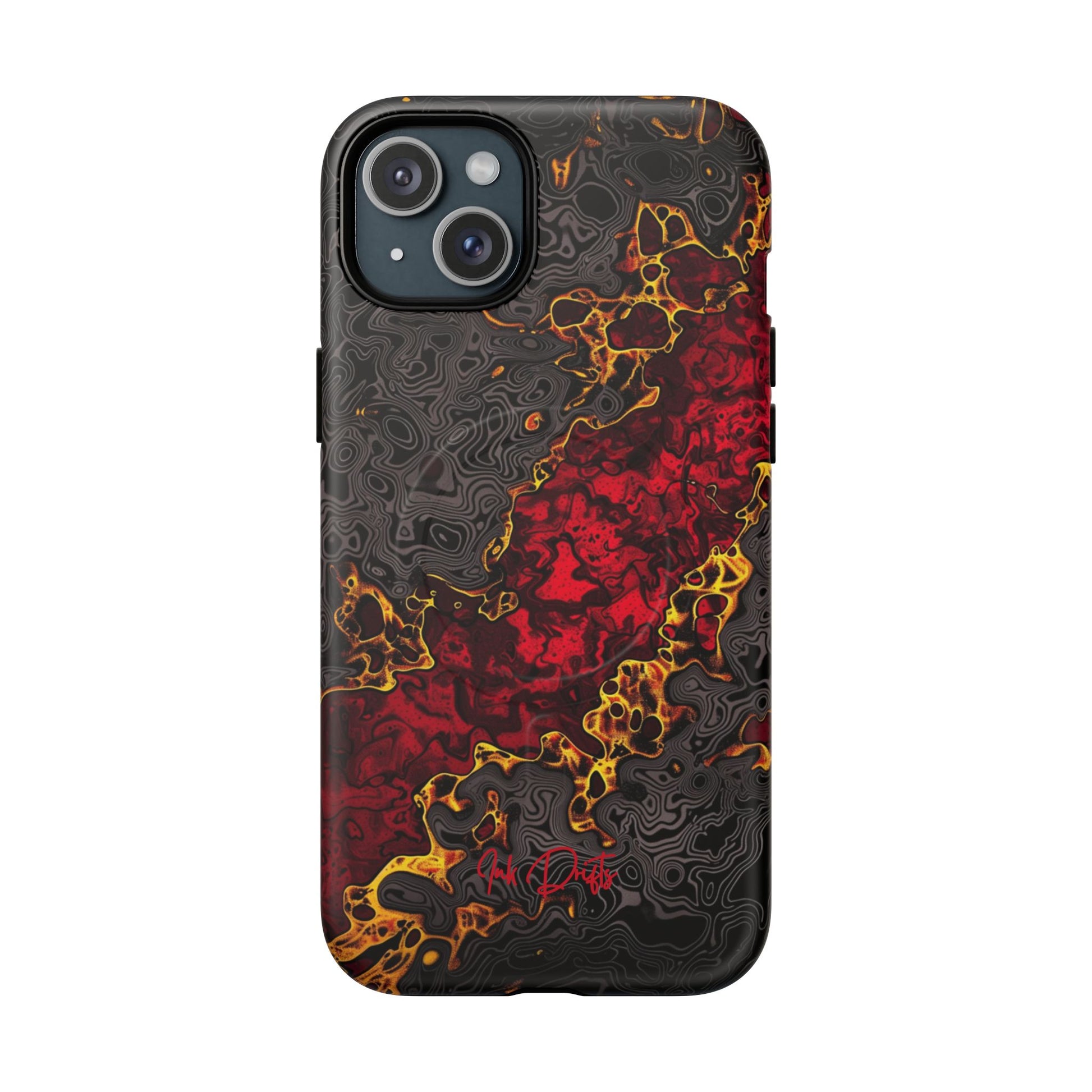 iPhone 15 Plus Matte Phone Case - Volcanic Veins | MagSafe iPhone Case