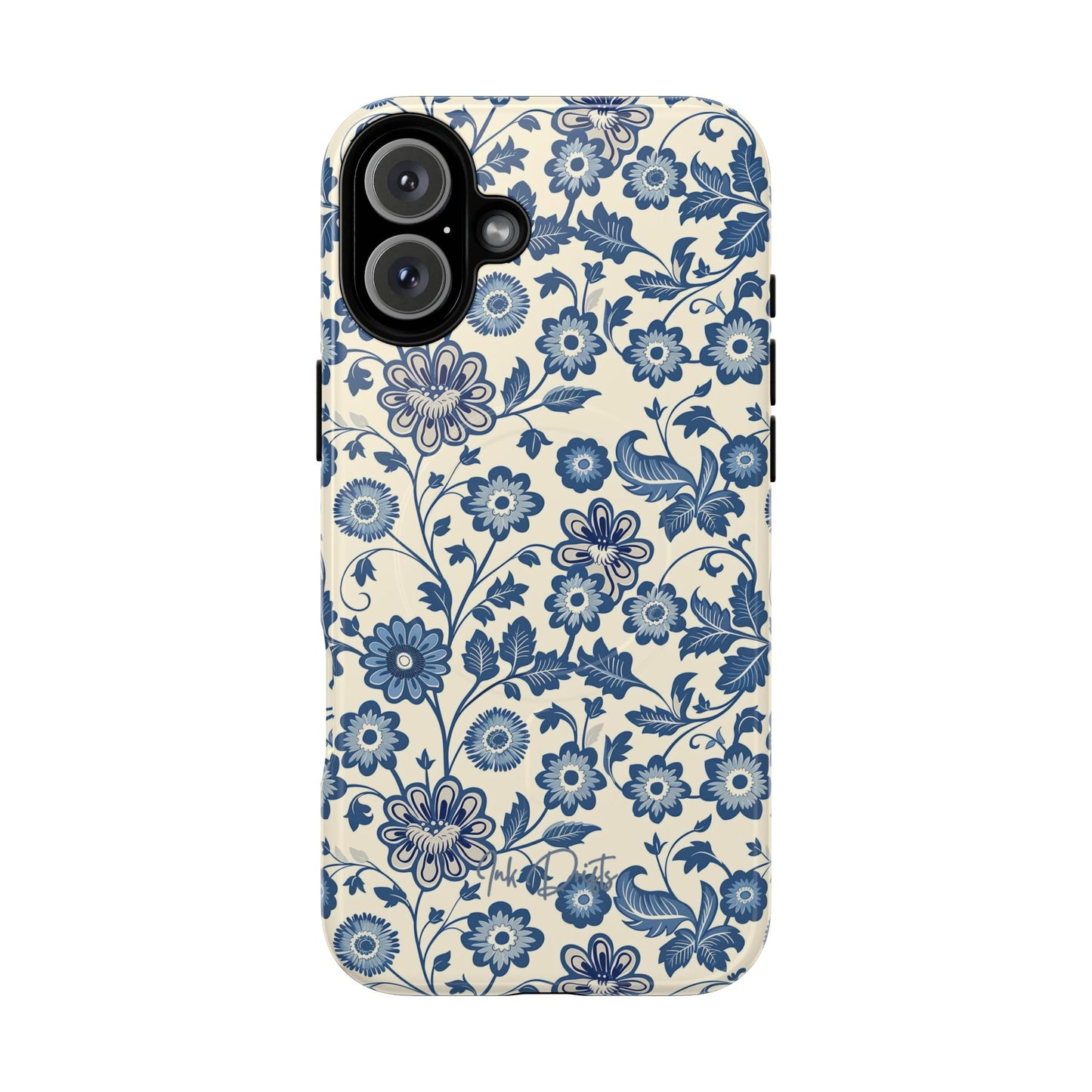 iPhone 16 Plus Glossy Phone Case - Colonial Garden | MagSafe iPhone Case