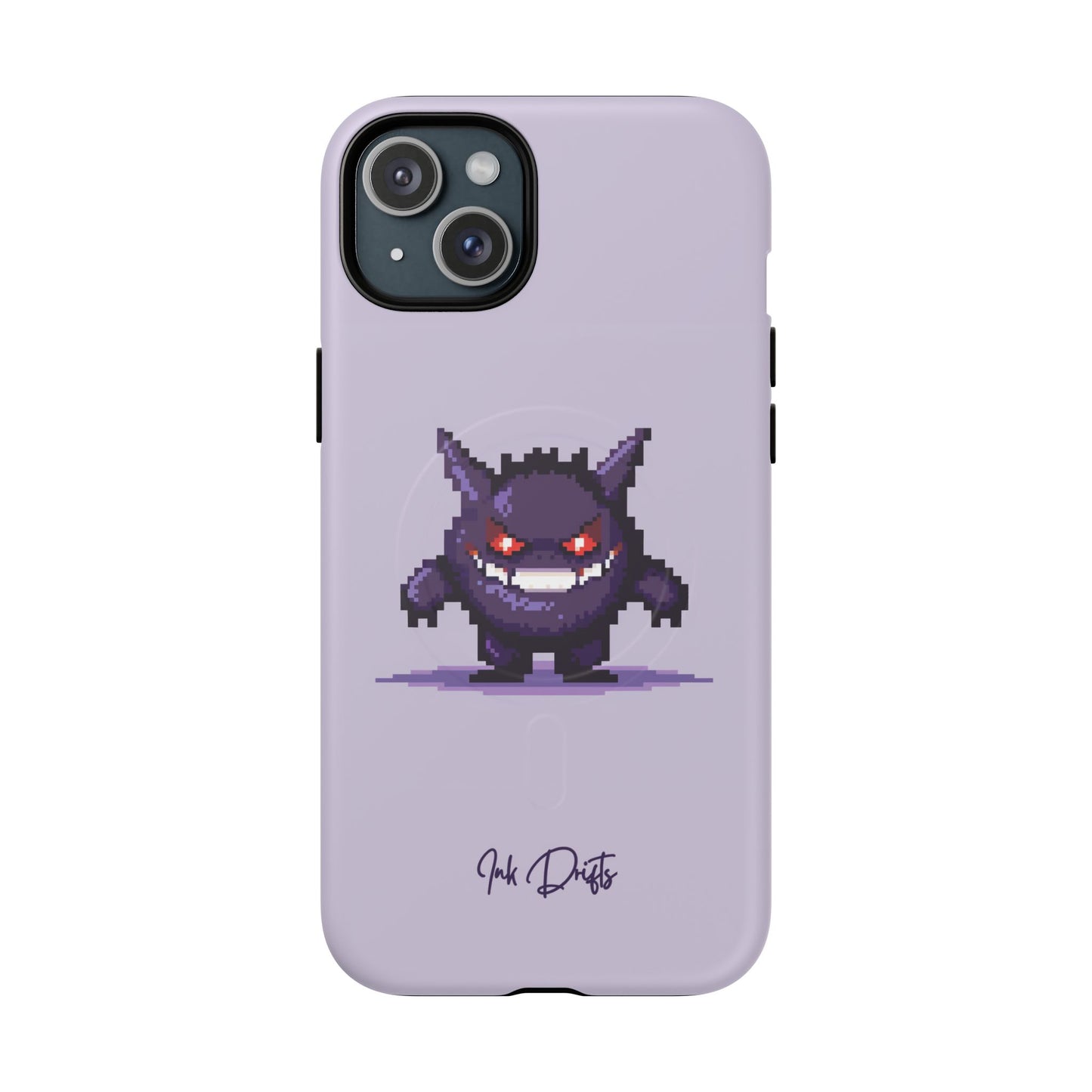 iPhone 15 Plus Matte Phone Case - Pixel Gengar | MagSafe iPhone Case