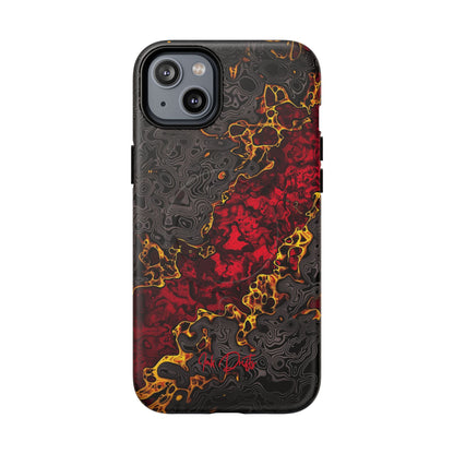 iPhone 14 Plus Matte Phone Case - Volcanic Veins | MagSafe iPhone Case