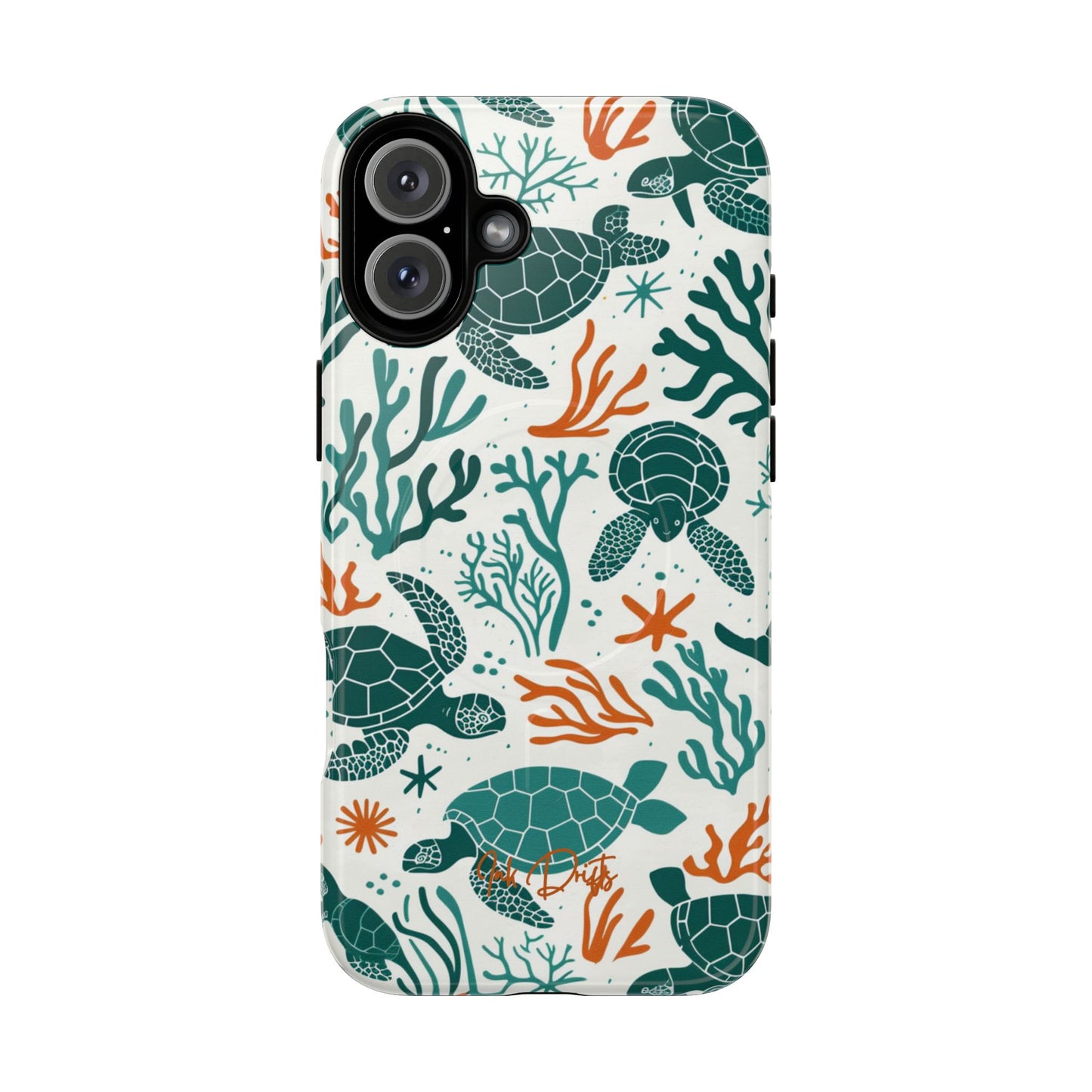 iPhone 16 Plus Glossy Phone Case - Turtle Tango | MagSafe iPhone Case