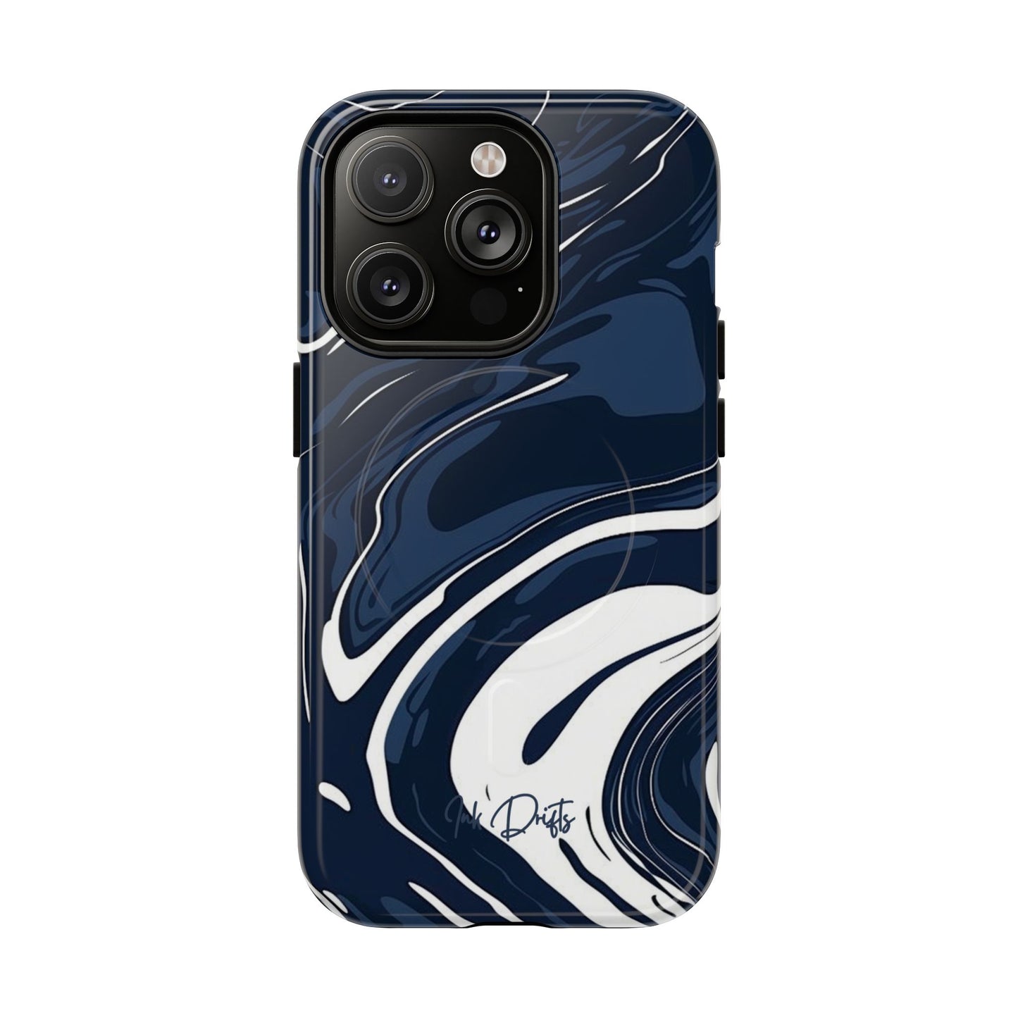 iPhone 14 Pro Glossy Phone Case - Marble Swirl | MagSafe iPhone Case