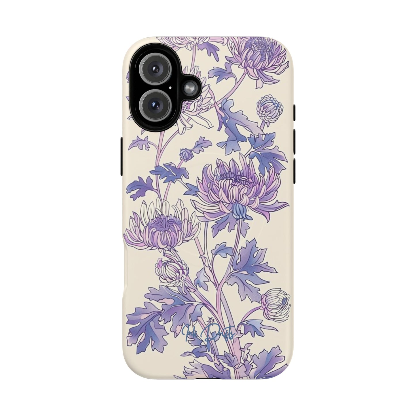 iPhone 16 Plus Matte Phone Case - Lavender Bloom | MagSafe iPhone Case