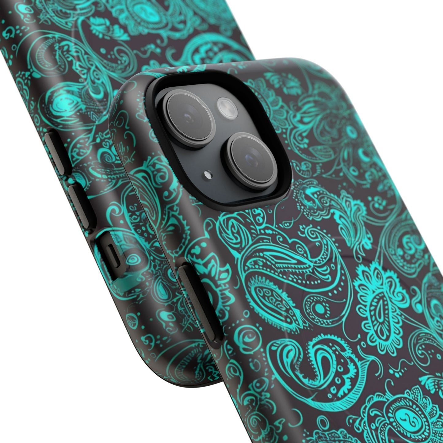 Phone Case - Teal Paisley | MagSafe iPhone Case