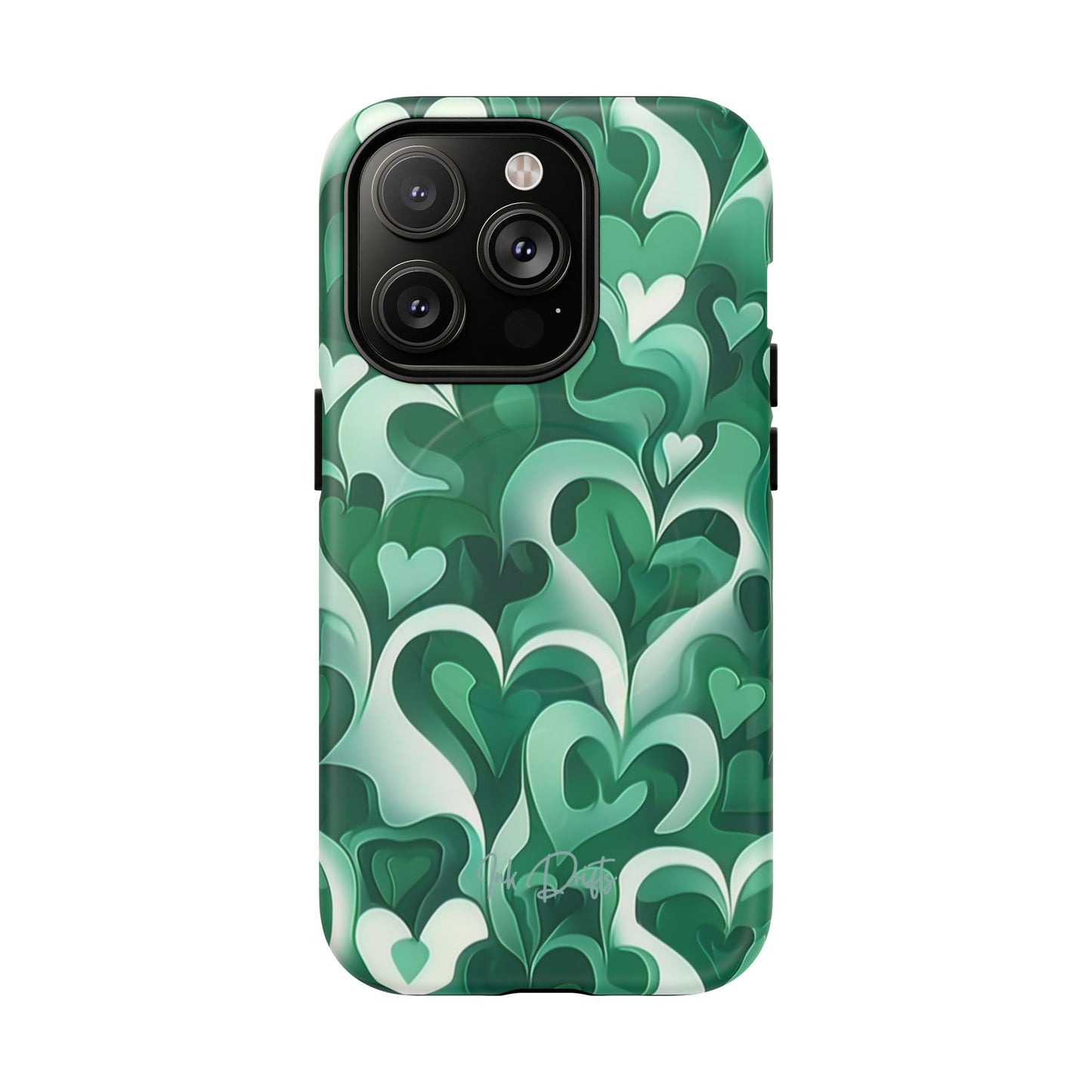 iPhone 14 Pro Matte Phone Case - Emerald Love | MagSafe iPhone Case