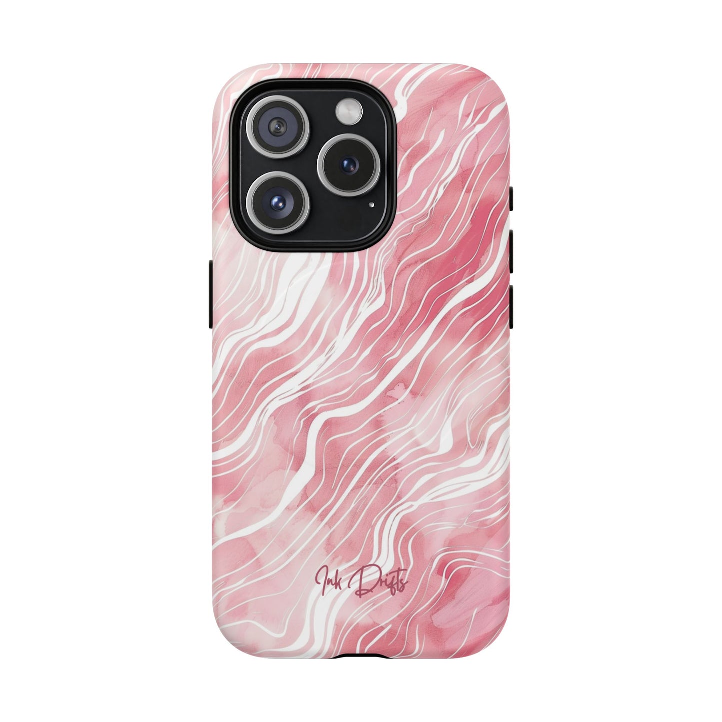 iPhone 15 Pro Matte Phone Case - Blush Waves | MagSafe iPhone Case