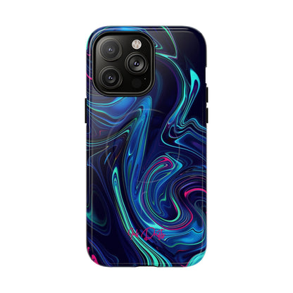 iPhone 14 Pro Max Glossy Phone Case - Neon Abyss | MagSafe iPhone Case