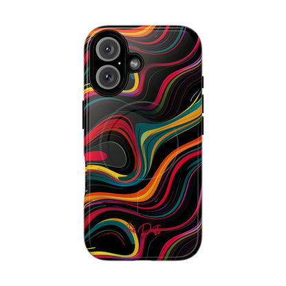 iPhone 16 Glossy Phone Case - Vivid Currents | MagSafe iPhone Case