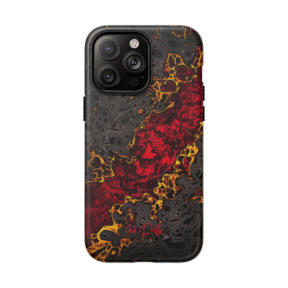 iPhone 14 Pro Max Matte Phone Case - Volcanic Veins | MagSafe iPhone Case